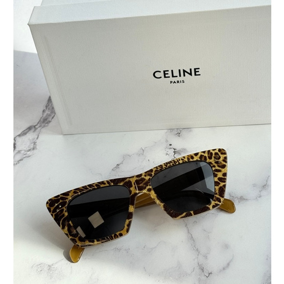 NEW Celine CL40187I Cheetah Cat Eye Sunglasses - Picture 1 of 8